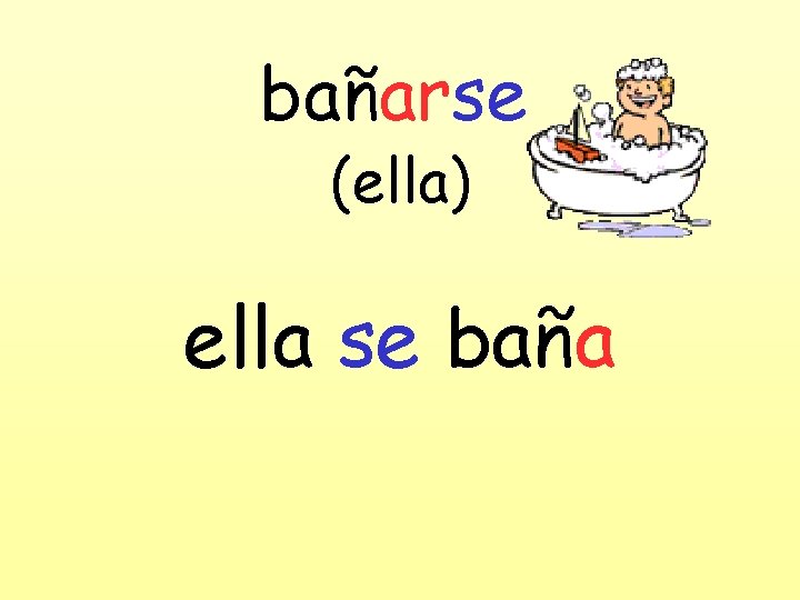 bañarse (ella) ella se baña 