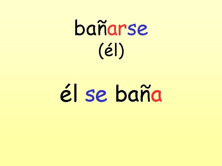 bañarse (él) él se baña 