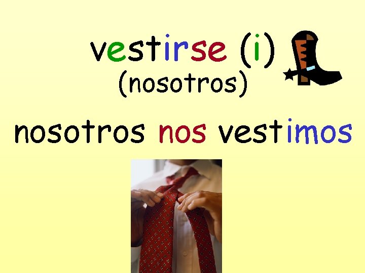 vestirse (i) (nosotros) nosotros nos vestimos index 