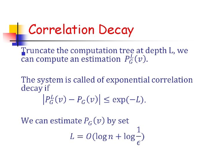 Correlation Decay n 