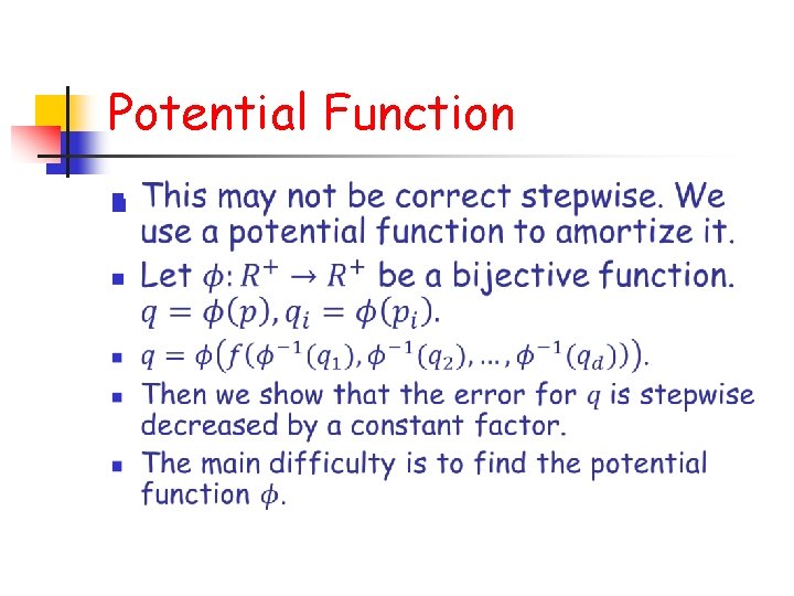 Potential Function n 