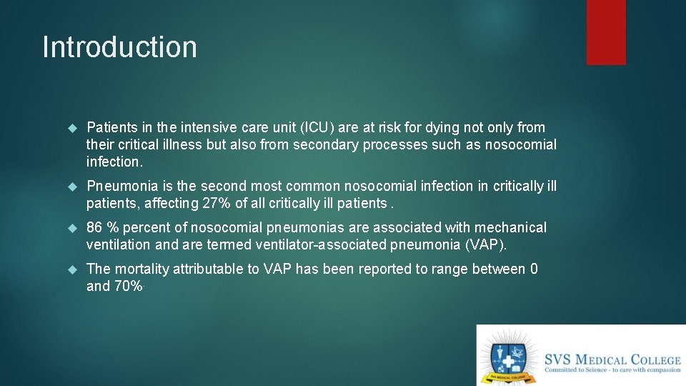 Introduction Patients in the intensive care unit (ICU) are at risk for dying not