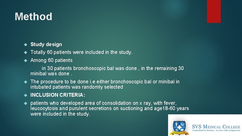 Method Study design Totally 60 patients were included in the study. Among 60 patients