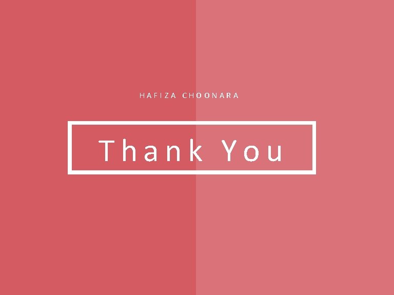 HAFIZA CHOONARA Thank You 