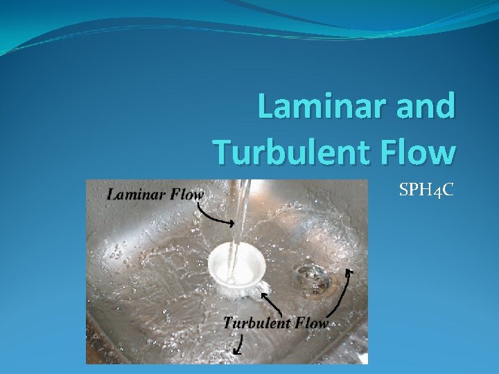 Laminar and Turbulent Flow SPH 4 C 