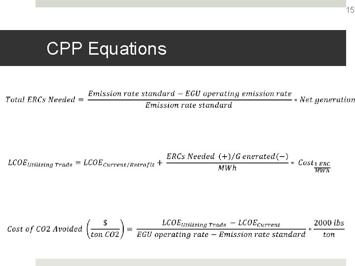 15 CPP Equations 