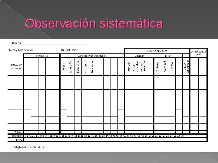 Observación sistemática 