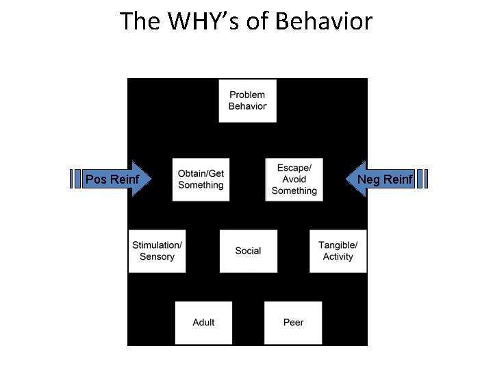 The WHY’s of Behavior Pos Reinf Neg Reinf 