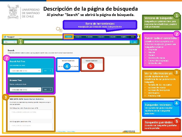 Descripción de la página de búsqueda Al pinchar “Search” se abrirá la página de