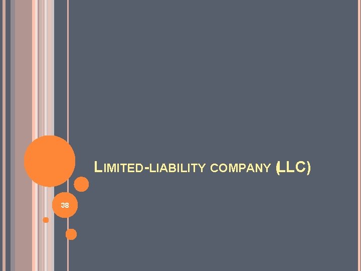 LIMITED-LIABILITY COMPANY (LLC) 38 