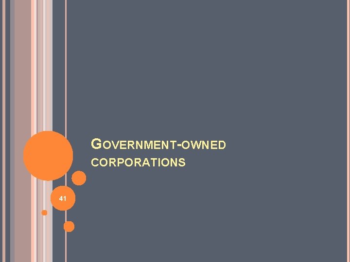 GOVERNMENT-OWNED CORPORATIONS 41 