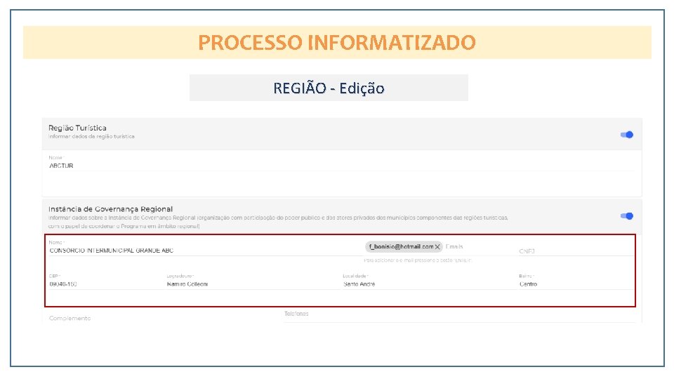 PROCESSO INFORMATIZADO REGIÃO - Edição 