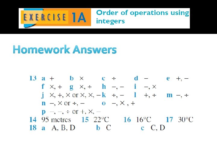 Homework Answers 