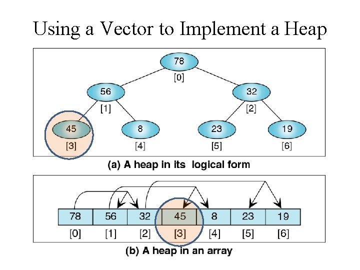 Using a Vector to Implement a Heap 