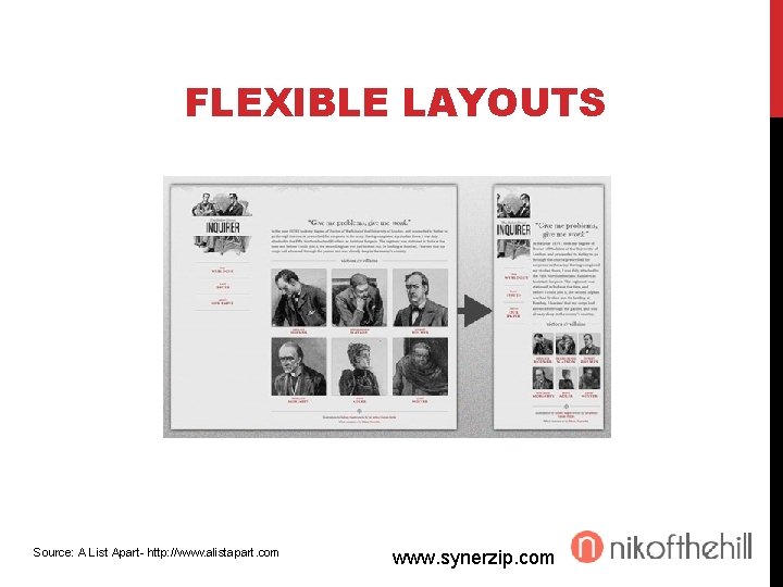 FLEXIBLE LAYOUTS Source: A List Apart- http: //www. alistapart. com www. synerzip. com 