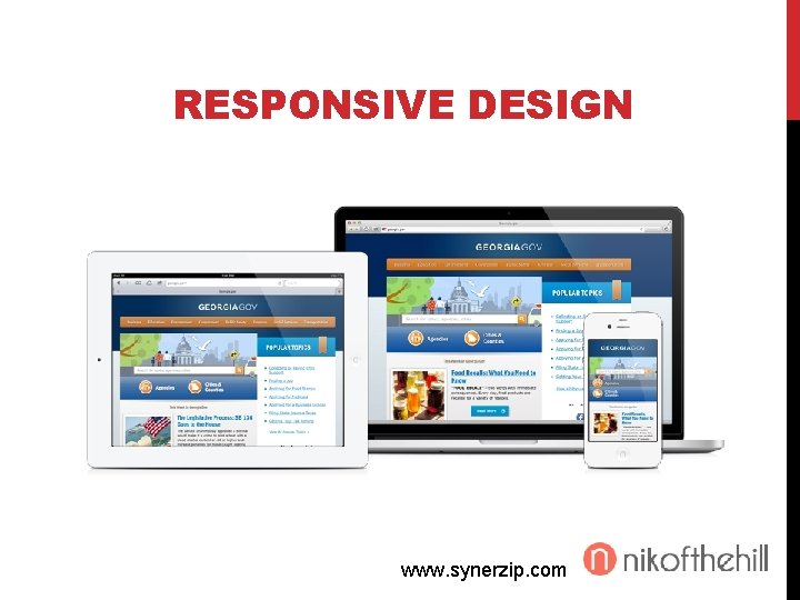 RESPONSIVE DESIGN www. synerzip. com 