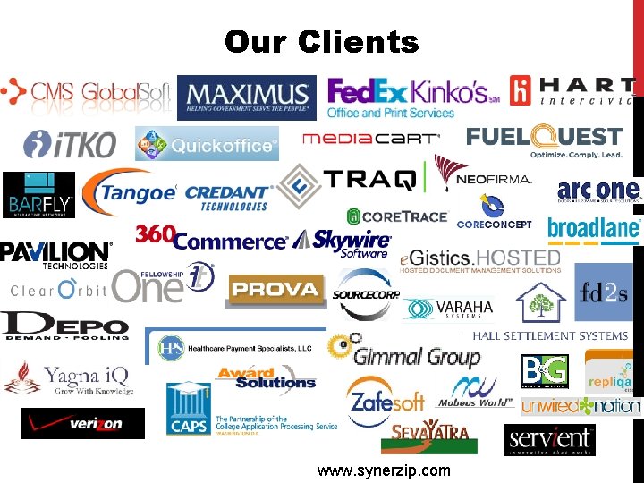 Our Clients www. synerzip. com 