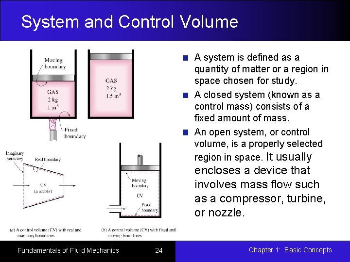System and Control Volume A system is defined as a quantity of matter or