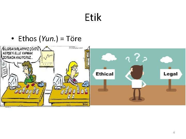 Etik • Ethos (Yun. ) = Töre 4 
