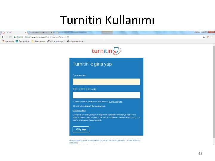 Turnitin Kullanımı 68 