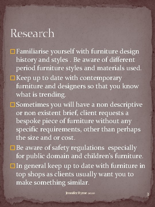 Furniture Design Process 6 Steps Jennifer Byrne 2020