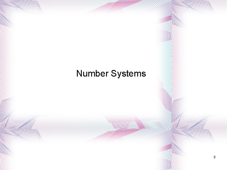 Number Systems 9 