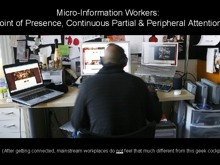 Micro-Information Workers: oint of Presence, Continuous Partial & Peripheral Attention OPEN SPACE OPENNESS (After