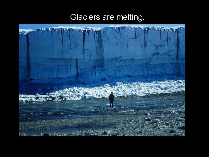 Glaciers are melting. 