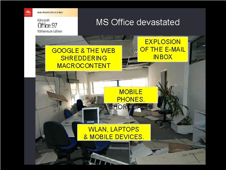 MS Office devastated GOOGLE & THE WEB SHREDDERING MACROCONTENT EXPLOSION OF THE E-MAIL INBOX