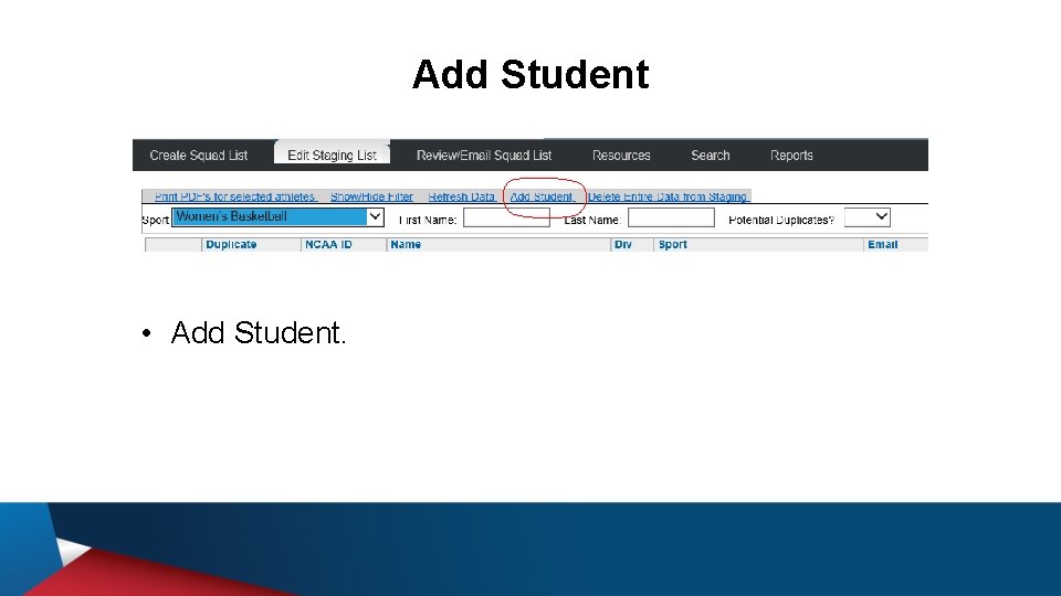 Add Student • Add Student. 