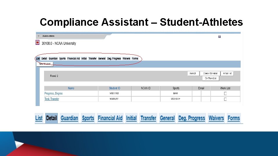 Compliance Assistant – Student-Athletes 