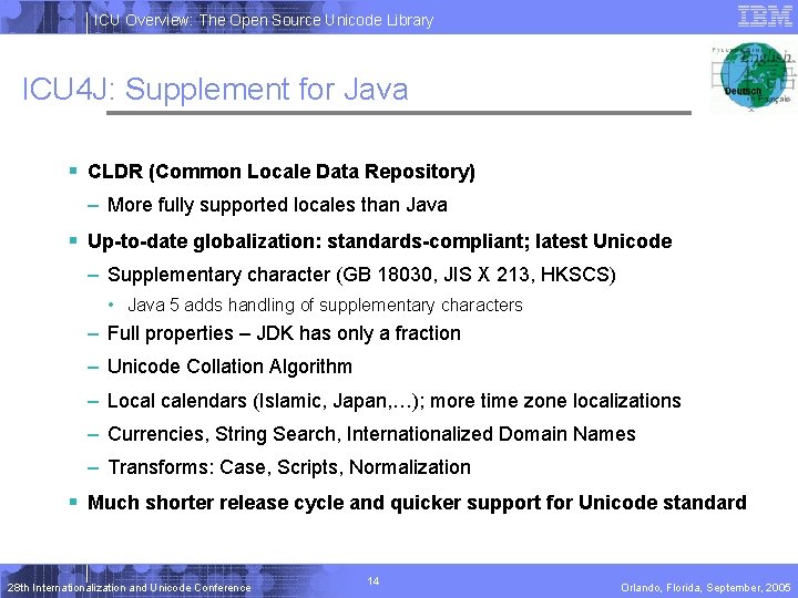 ICU Overview: The Open Source Unicode Library ICU 4 J: Supplement for Java § ICU Overview: The Open Source Unicode Library ICU 4 J: Supplement for Java §
