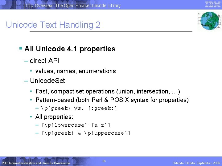 ICU Overview: The Open Source Unicode Library Unicode Text Handling 2 § All Unicode ICU Overview: The Open Source Unicode Library Unicode Text Handling 2 § All Unicode
