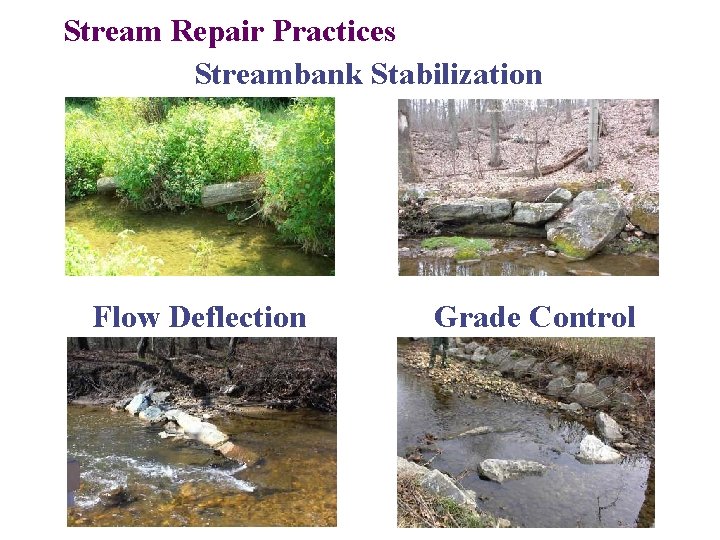 Stream Repair Practices Streambank Stabilization Flow Deflection Grade Control 