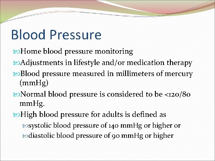 Blood Pressure Home blood pressure monitoring Adjustments in lifestyle and/or medication therapy Blood pressure Blood Pressure Home blood pressure monitoring Adjustments in lifestyle and/or medication therapy Blood pressure