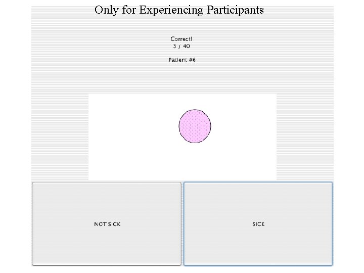 Only for Experiencing Participants 