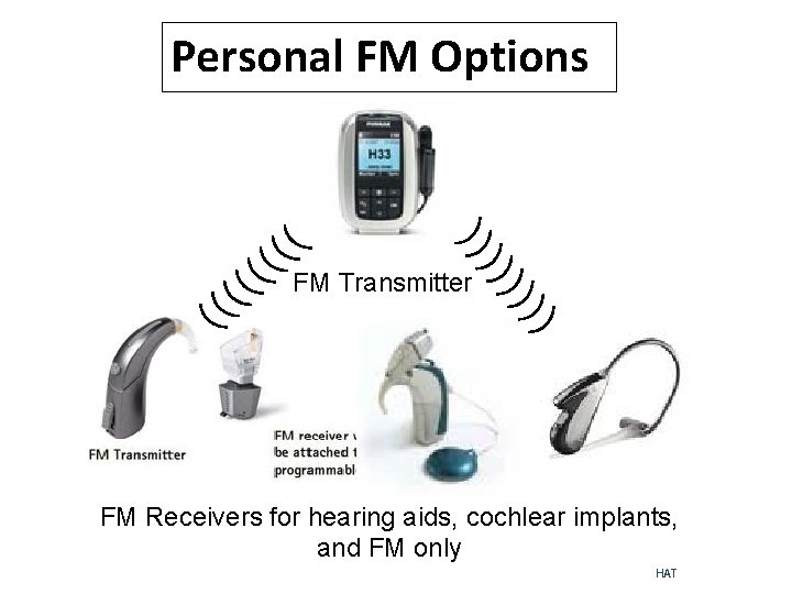 Personal FM Options FM Transmitter FM Receivers for hearing aids, cochlear implants, and FM