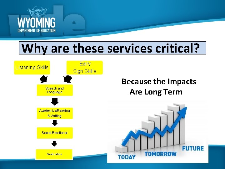 Why are these services critical? Listening Skills Speech and Language Academics/Reading & Writing Social