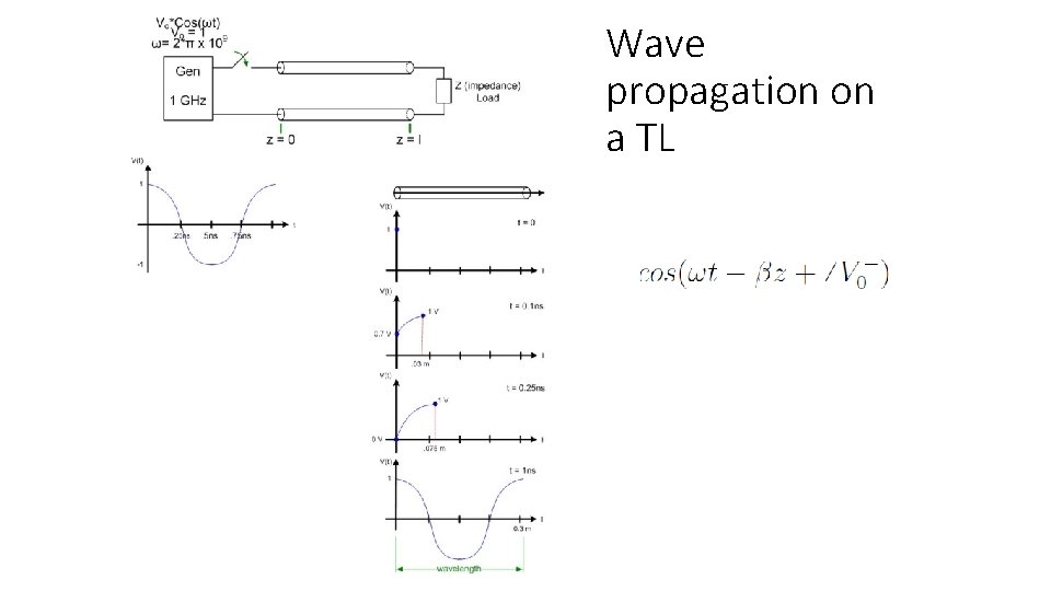 Wave propagation on a TL 