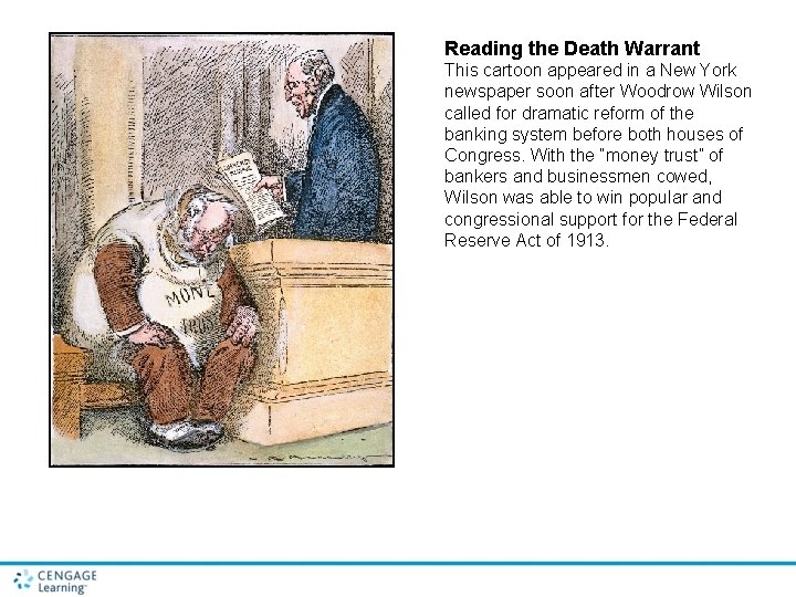 Reading the Death Warrant This cartoon appeared in a New York newspaper soon after
