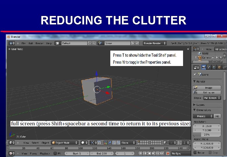 REDUCING THE CLUTTER 