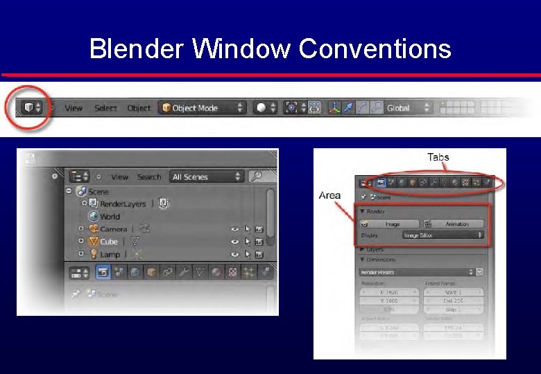 Blender Window Conventions 
