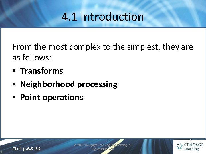 4. 1 Introduction From the most complex to the simplest, they are as follows: