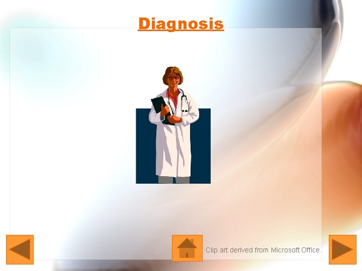 Diagnosis Clip art derived from Microsoft Office. 