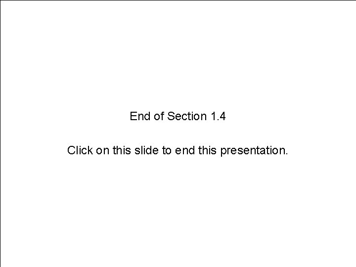 Section 1. 4 Being a Wise Health Consumer End of Section 1. 4 Click