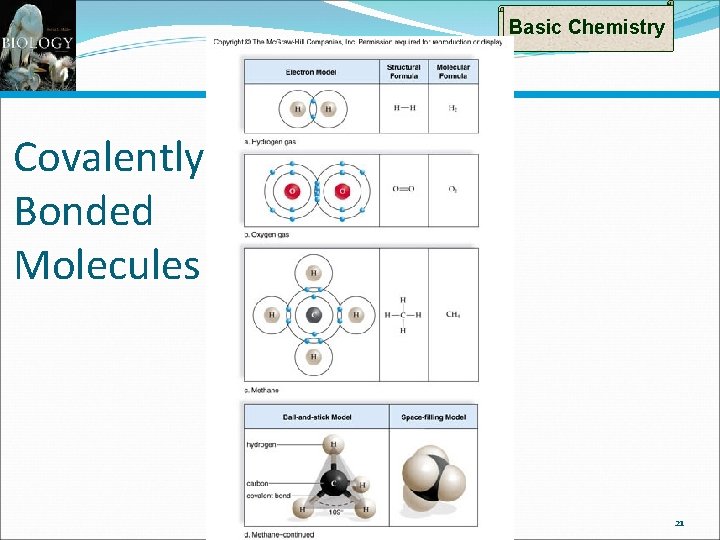 Basic Chemistry Covalently Bonded Molecules 21 
