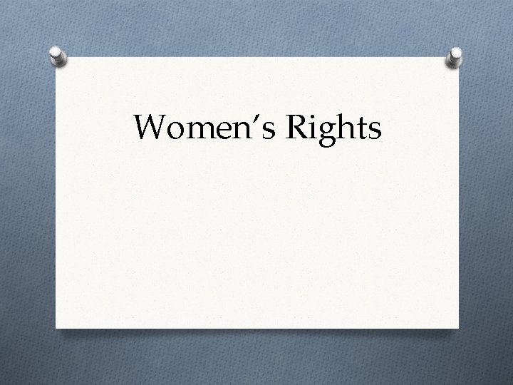 Women’s Rights 
