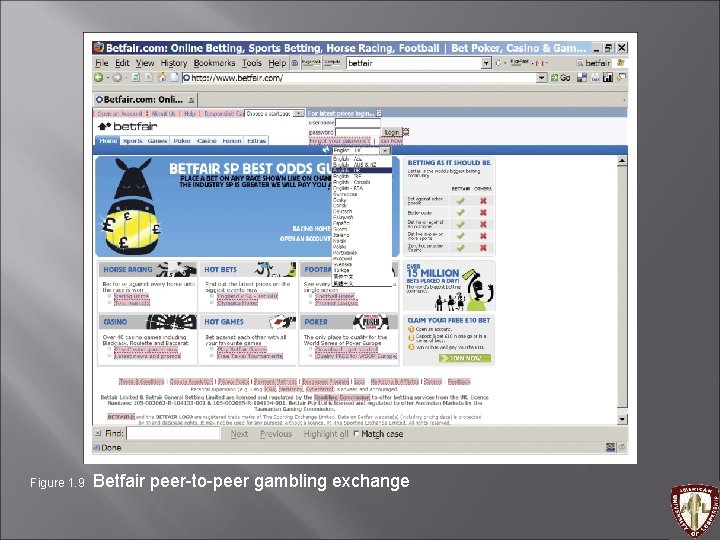 Figure 1. 9 Betfair peer-to-peer gambling exchange 