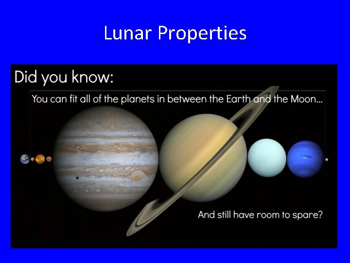 Lunar Properties 