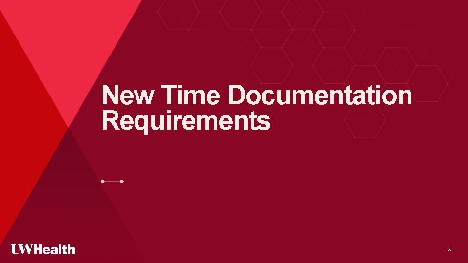 New Time Documentation Requirements 25 